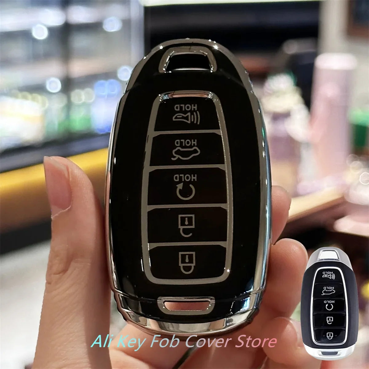 Hyundai Key Fob Cover TPU for Elantra GT Sport Santa Fe Palisade Kona