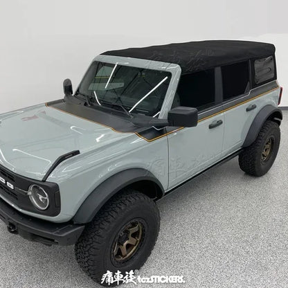 Custom Sports Body & Hood Modification Vinyl Decal Kit for Ford Bronco | PVC Full-Body Wrap