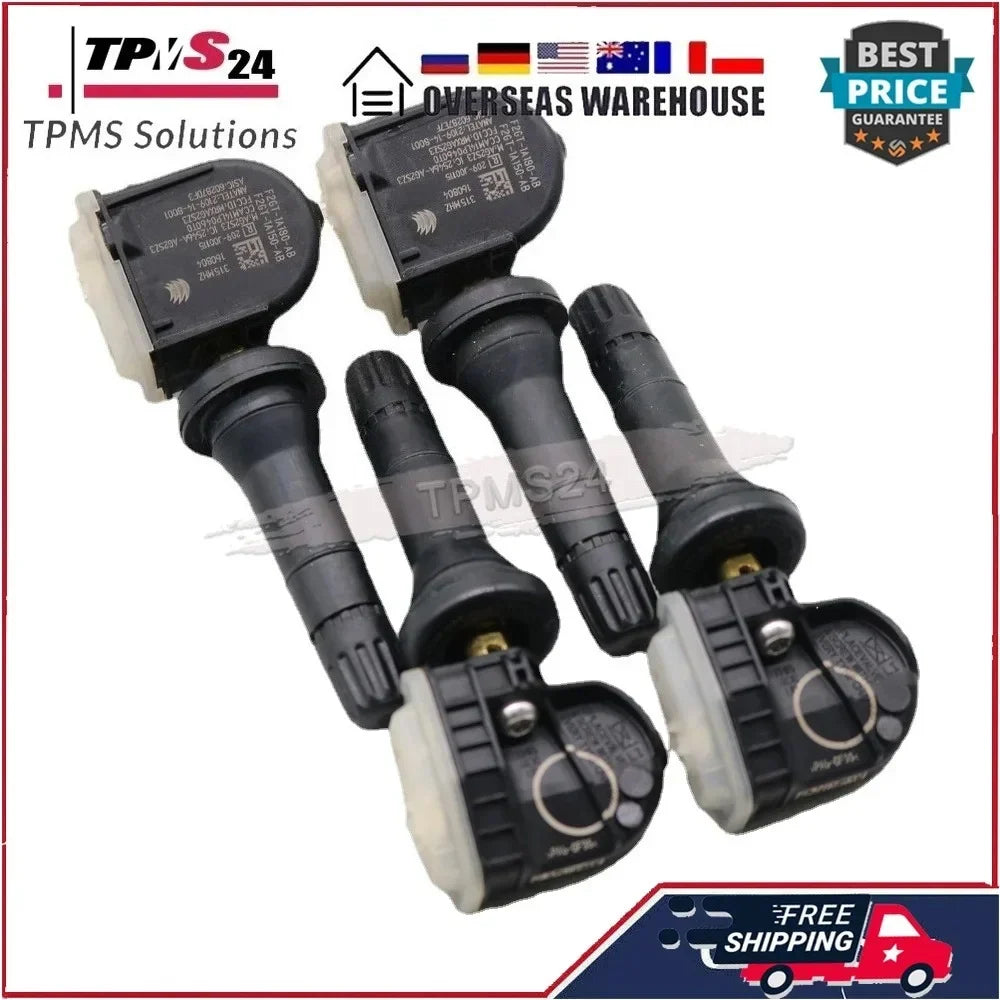 4PCS TPMS Tire Pressure Sensor F2GT-1A180-AB 315MHz for Ford Edge F-150 Mustang