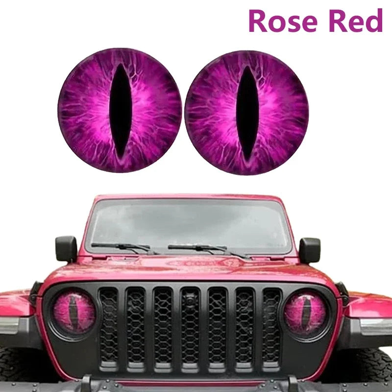 Beast Eyes Headlight Decals – Car & Jeep Headlight Sticker | 6 Colors | Universal Fit