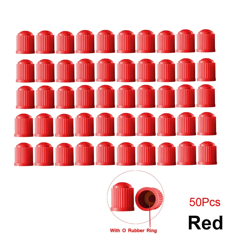 10/25/50/100Pcs Universal Plastic Tire Valve Caps for Cars, Trucks, Motorcycles, and Bicycles