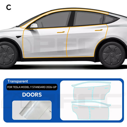 Precut PPF for Tesla Model Y Standard (2026+) | TPU Paint Protection Film Clear Bra