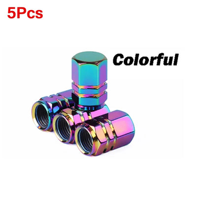 Aluminum Alloy Tire Valve Caps | 5 or 10 Pack Waterproof Dustproof Stem Covers