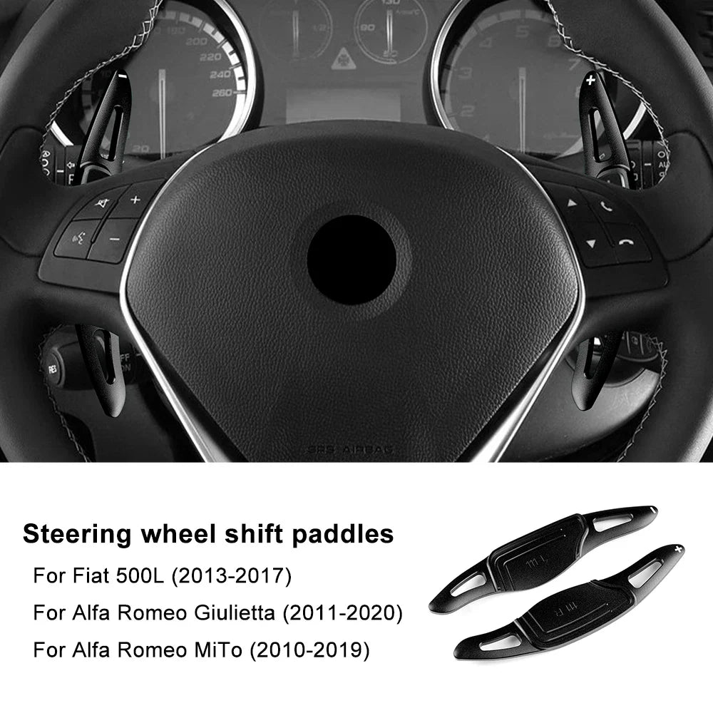 Steering Wheel Shift Paddle Extensions for Alfa Romeo Giulietta MiTo Fiat 500L 2011-2019/Fiat