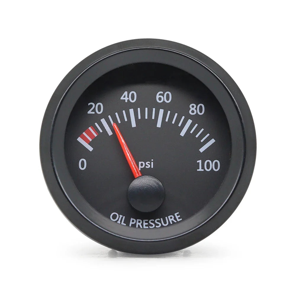 52MM Gauge 12V Water Temp Oil Temp Gauge Oil Press Fuel Volts Gauge Air Fuel Ratio Boost Exhaust Temp Meter Black Face Gauge