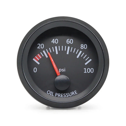 52MM Gauge 12V Water Temp Oil Temp Gauge Oil Press Fuel Volts Gauge Air Fuel Ratio Boost Exhaust Temp Meter Black Face Gauge