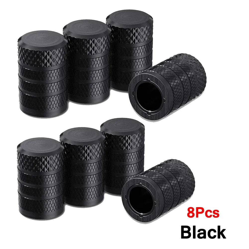 Aluminum Tire Valve Caps 4/8/12 Pack | Corrosion Resistant Universal Stem Covers