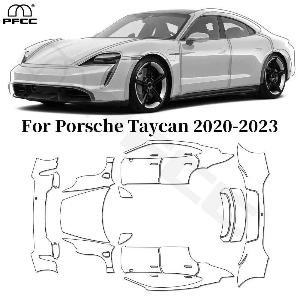 Precut PPF for Porsche Taycan (2020–2023) | 9-Mil TPU Paint Protection Film Clear Bra