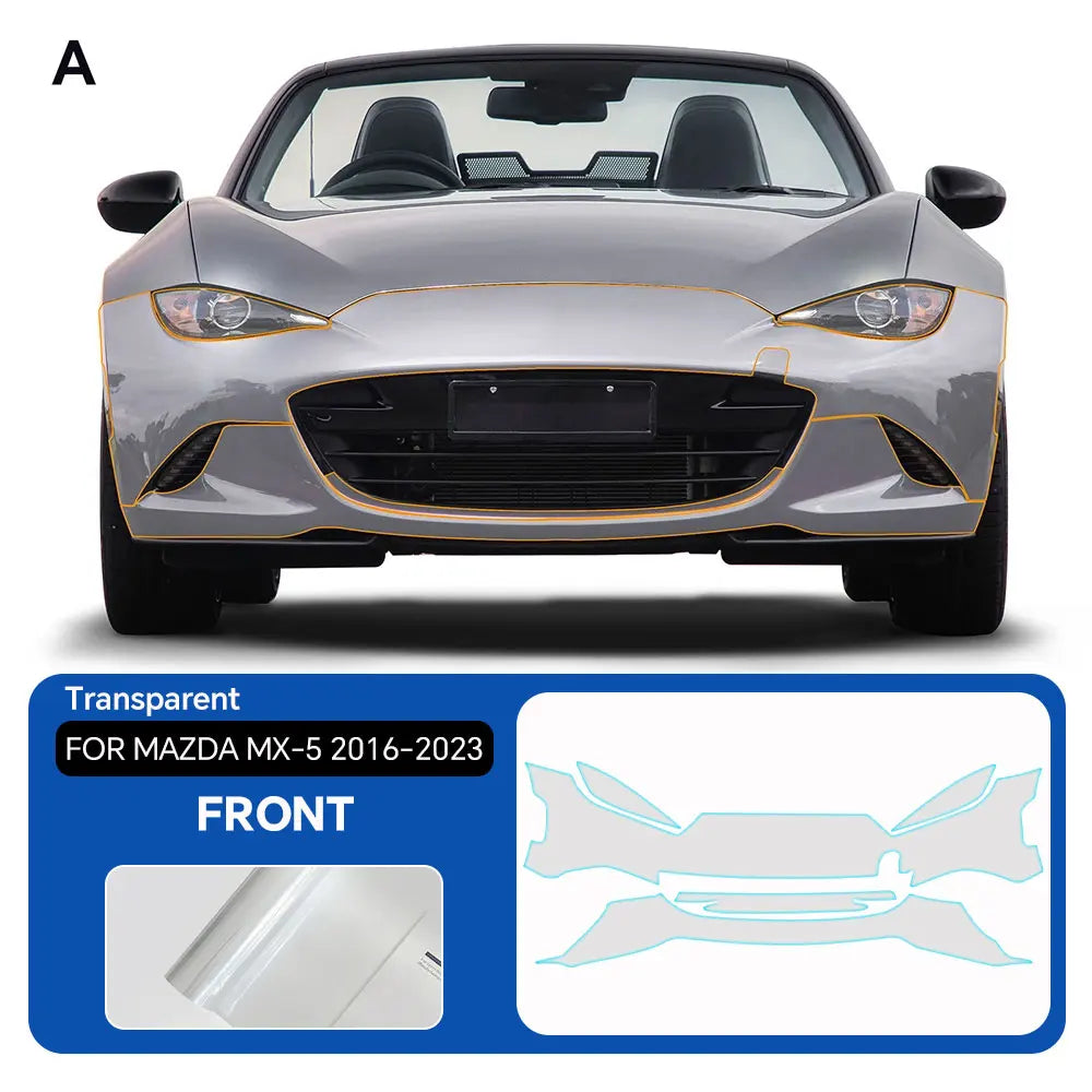 Precut PPF for Mazda MX-5 Miata (2016–2023) | 9-Mil TPU Paint Protection Film Clear Bra