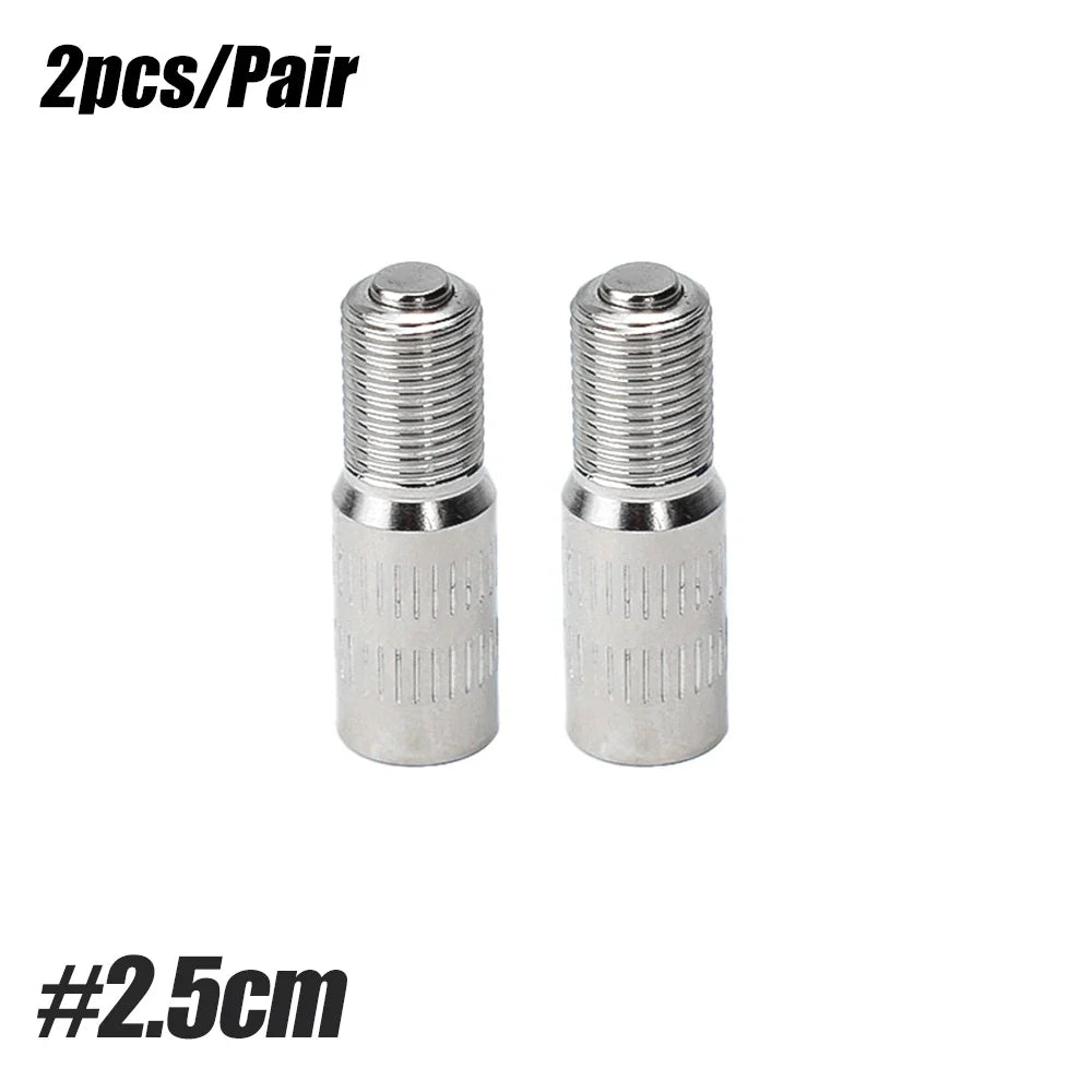 Metal Valve Stem Extenders | Chrome Plated Brass Tire Valve Caps for Cars Trucks Vans