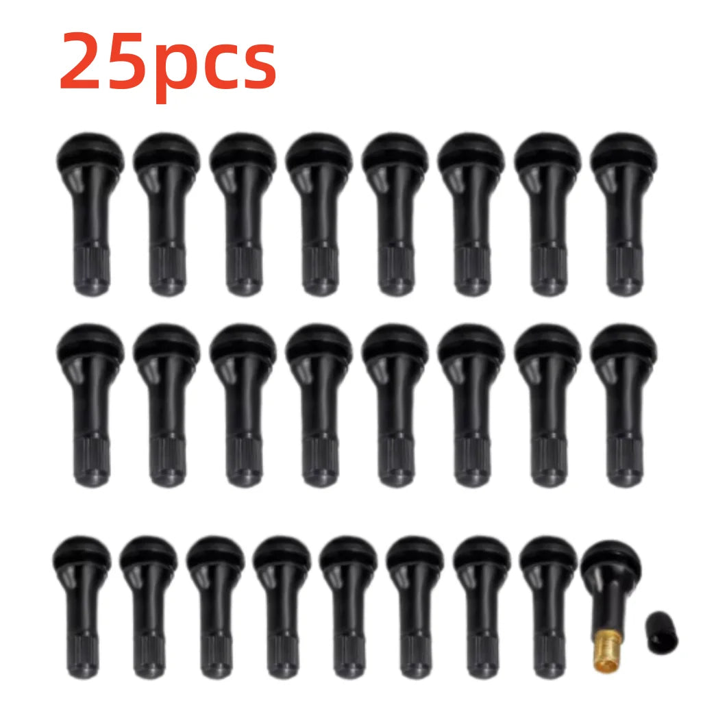 TR413 Tire Air Nozzle Valve Stem Set | 10 or 25 Pack Rubber Snap-in Car Accessories