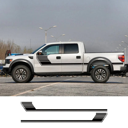 Long Side Door Skirt Stripe Decal for Ford F-150 Raptor | Self-Adhesive Vinyl Kit