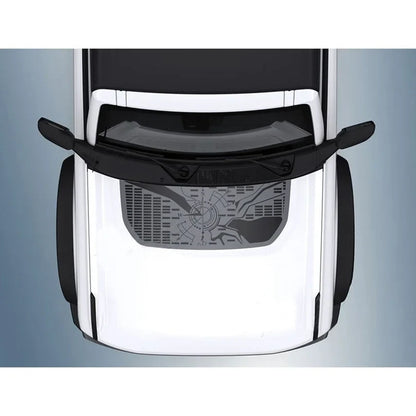 Retro Matte Topo Map & Compass Hood Decal | Off-Road Mountain Blackout Vinyl Wrap Sticker