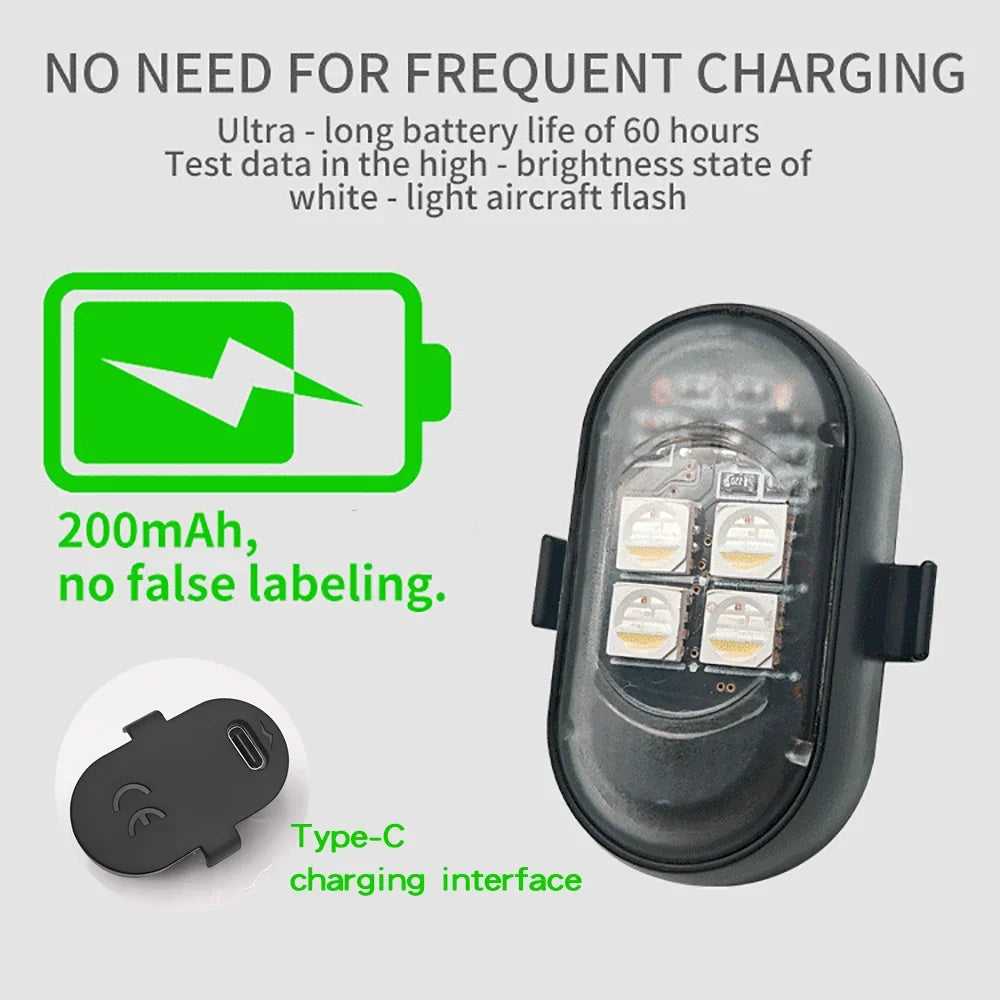 Upgrade RGB Car Atmosphere Lights, Larger Battery & Brighter, Type-C Charging Cable, Wireless Remote Multi-Mode for Car Motorcyc