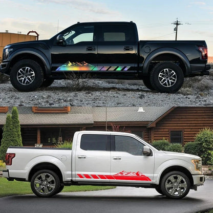 Mountain Peak Off-Road Vinyl Decal for Suzuki Jimny & Ford Bronco | 2-Piece Body Sticker