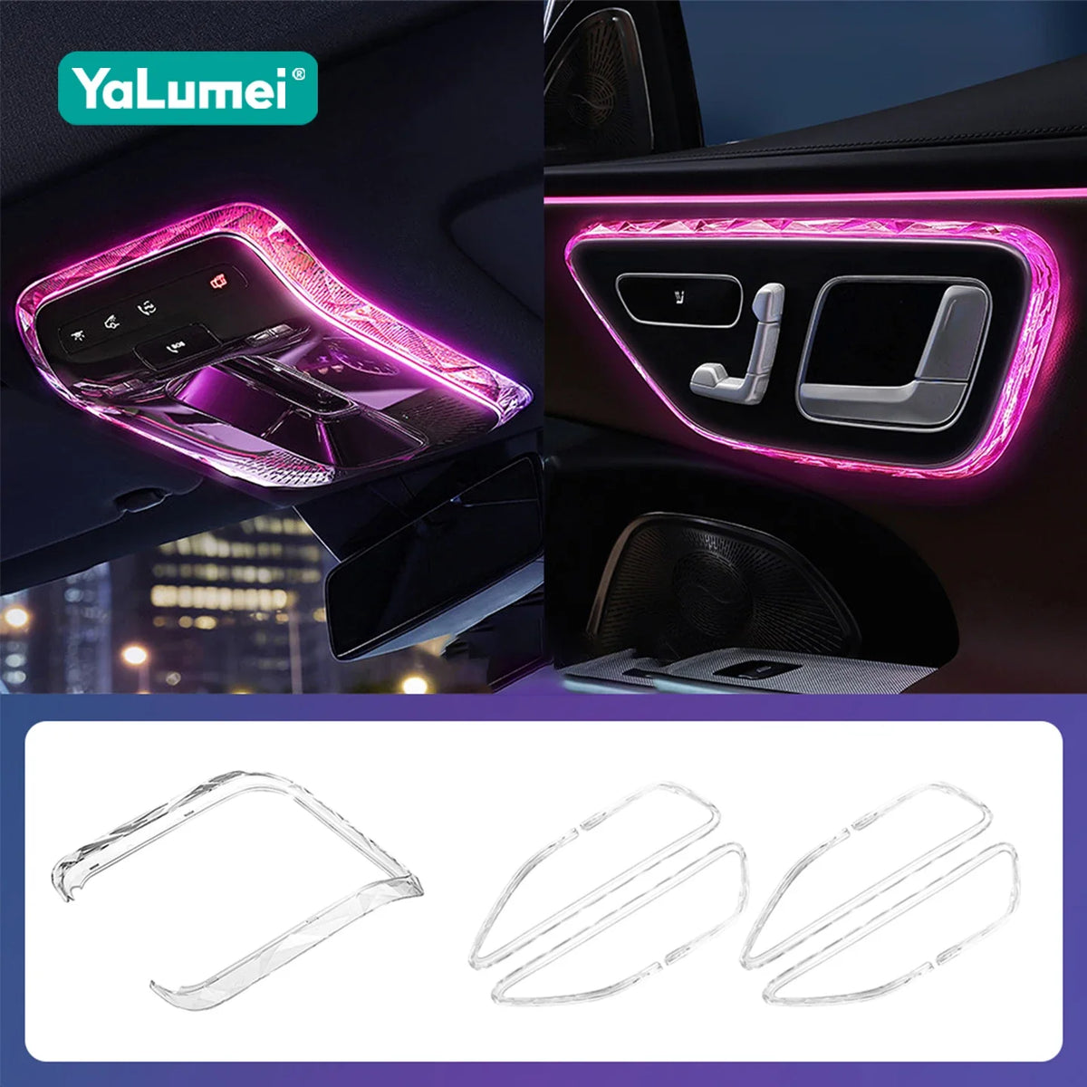 Crystal Roof Reading Light Trim For Mercedes Benz C Class W206 2022-2026