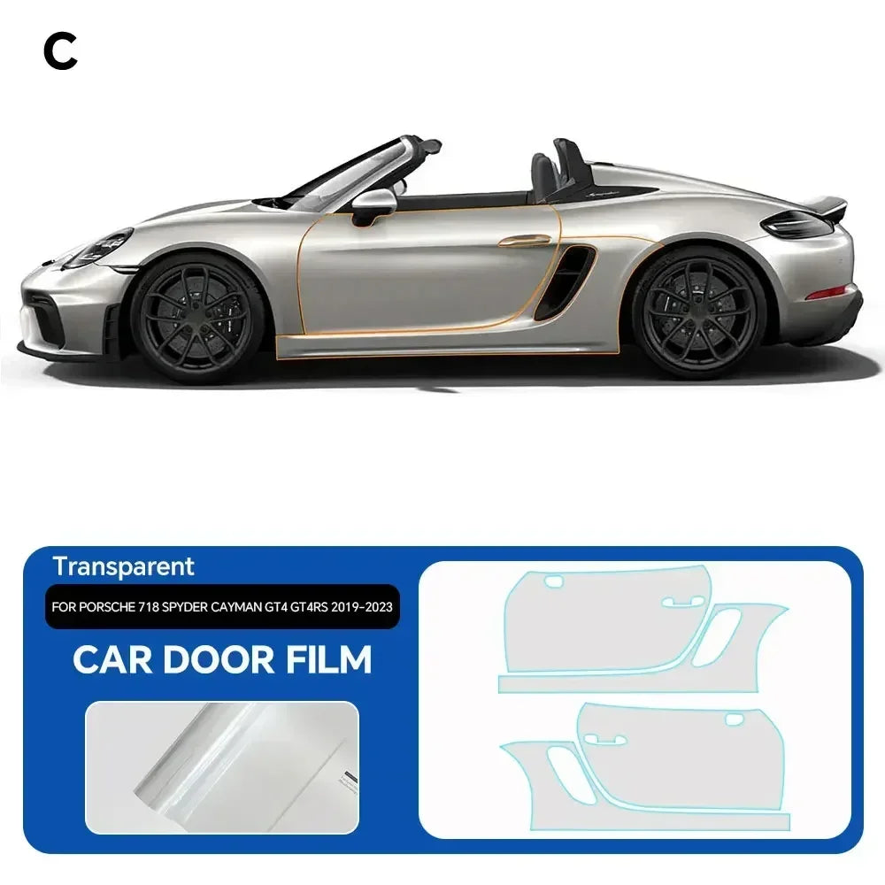 Precut PPF for Porsche 718 Spyder / Cayman GT4 / GT4 RS (2019–2023) | TPU Paint Protection Film