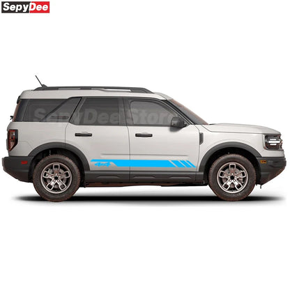 4x4 Hood & Door Side Stripe Decal Kit for Ford Bronco Sport | Full Body Vinyl Tuning Graphics