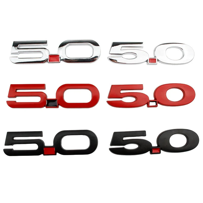 3D Metal 5.0 Logo Emblem for Ford Mustang GT / GT50 (2015-2021) | Badge Sticker