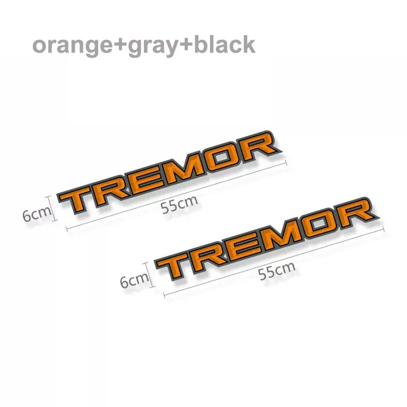 Off-Road Mountain Scratch Bedside Decal for Ford F-150 Tremor / Ranger / F-250 / F-350 | Orange Vinyl Pair