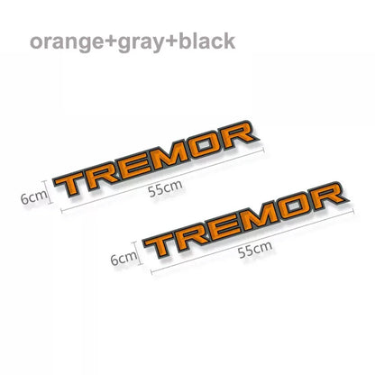 Off-Road Mountain Scratch Bedside Decal for Ford F-150 Tremor / Ranger / F-250 / F-350 | Orange Vinyl Pair