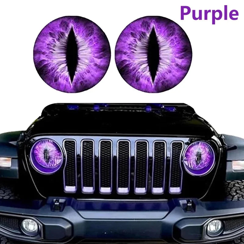 Beast Eyes Headlight Decals – Car & Jeep Headlight Sticker | 6 Colors | Universal Fit