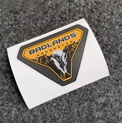 Badlands Sasquatch Fender Vent Decal for Ford Bronco | Forest Mountain Emblem Vinyl Sticker