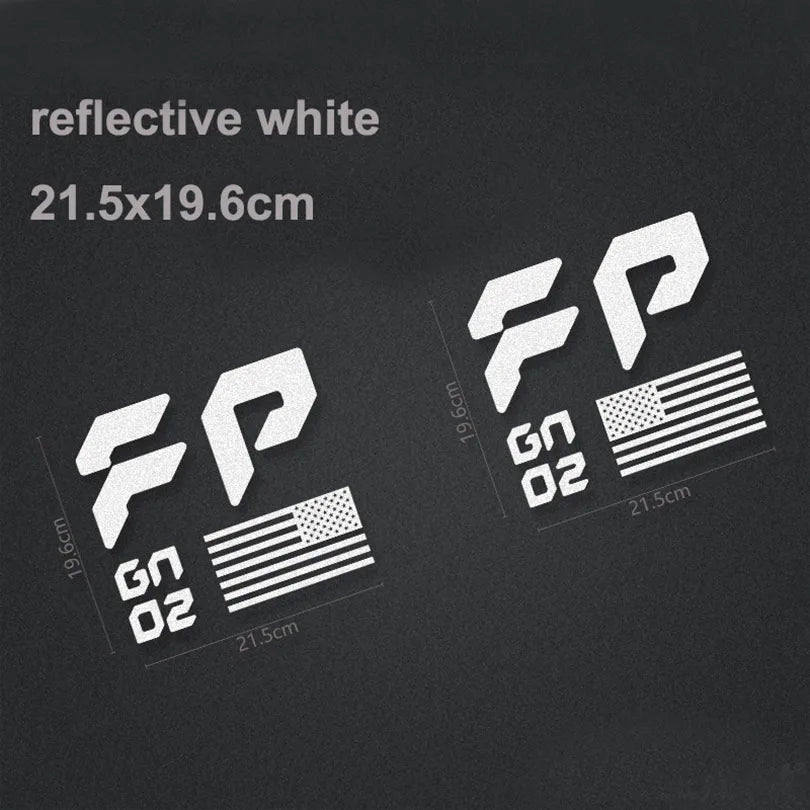 FP Performance USA Flag Bedside Decal for Ford F-150 / F-250 Raptor (Gen 1, 2 & 3) | Vinyl Sticker Pair