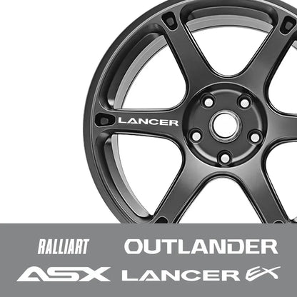 Wheel Rim Vinyl Decal for Mitsubishi Lancer / Outlander / Ralliart / ASX | DIY Rim Sticker Film