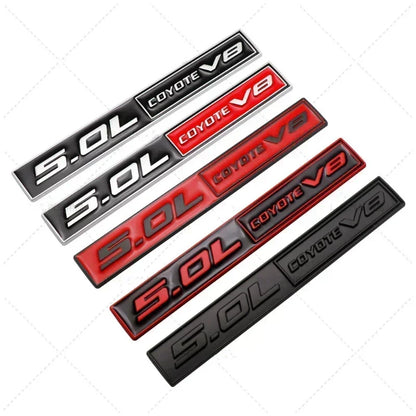 3D Metal 5.0 COYOTE V8 Trunk & Fender Emblem | Ford Mustang Badge Accessory