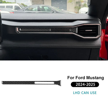 Real Soft Carbon Fiber Interior Trim for Ford Mustang GT / Dark Horse / EcoBoost (2024-2025)