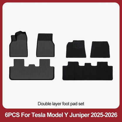 TPE Floor Mats & Luggage Mat for Tesla Model Y Juniper Premium / Performance (2025+) | All-Weather Set