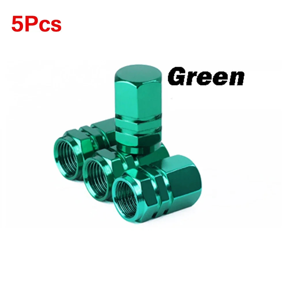Aluminum Alloy Tire Valve Caps | 5 or 10 Pack Waterproof Dustproof Stem Covers
