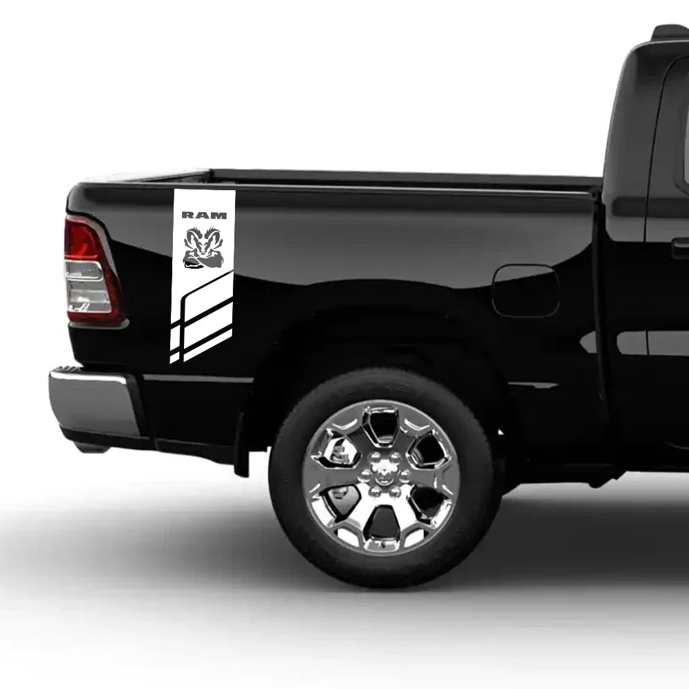 Back Door & Side Decal for Dodge RAM 1500 / 2500 HEMI Rebel 5.7L | Pickup Vinyl Sticker