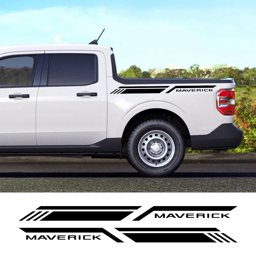 Trunk Side Stripe Decal for Ford Maverick XL / XLT / Lariat | Pickup Bed Vinyl Sticker