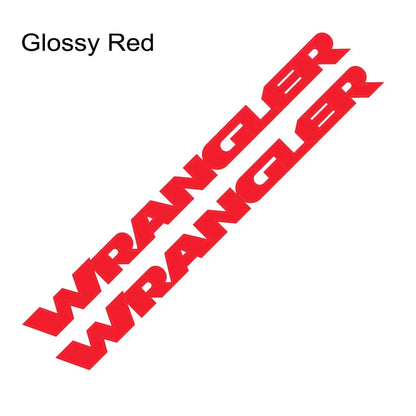 Jeep Wrangler Hood & Door Vinyl Decal – Engine Cover Bonnet Sticker | JK, JL, TJ, YJ, Unlimited, Sahara | 13 Colors