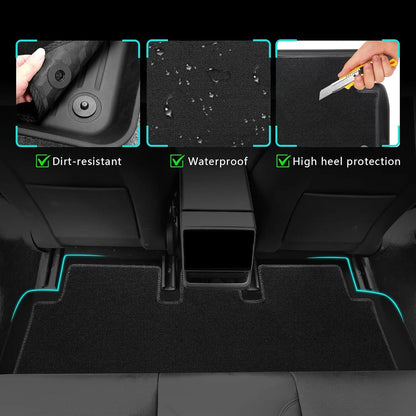 TPE Floor Mats & Luggage Mat for Tesla Model Y Juniper Premium / Performance (2025+) | All-Weather Set