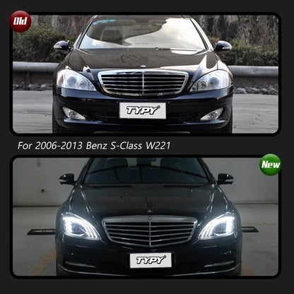 Mercedes-Benz S-Class W221 LED Headlight Assembly with DRL, Sequential Turn Signal & High / Low Beam 2006 - 2013