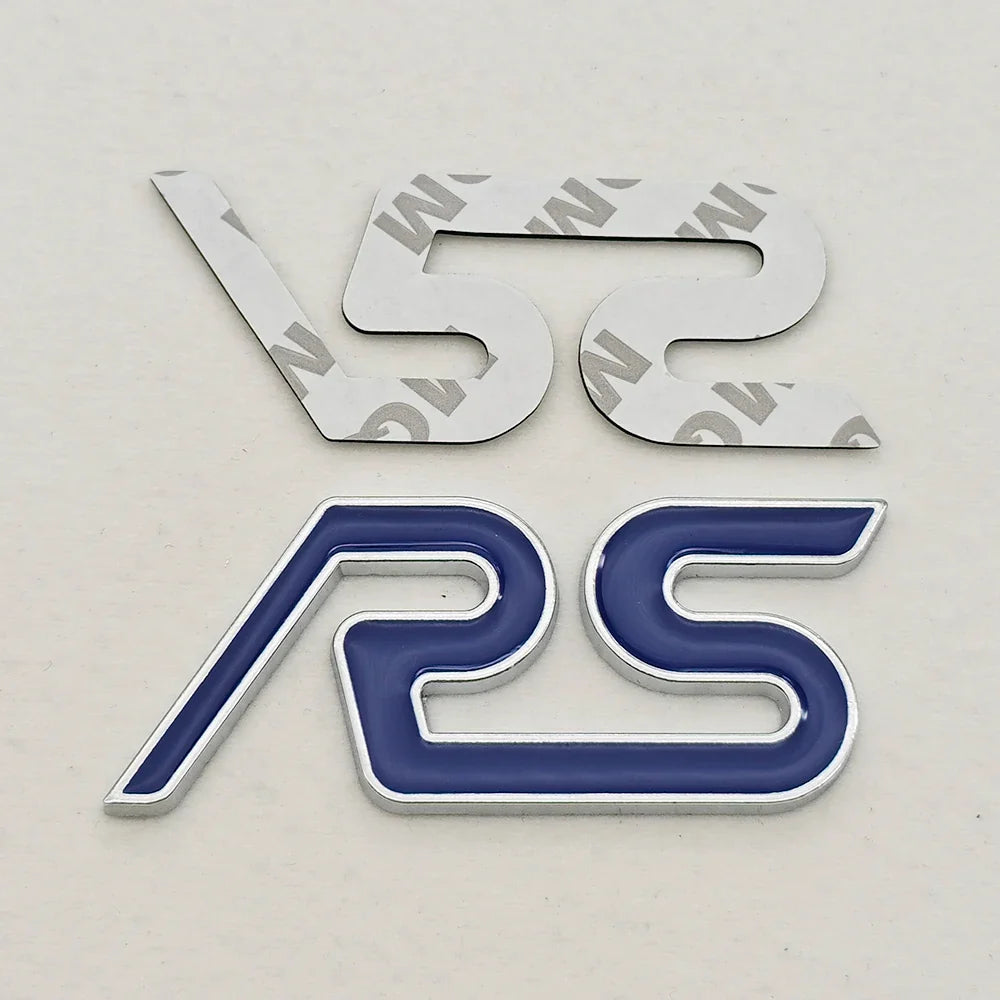 3D Metal RS Logo Badge | Grille, Fender & Trunk Sticker for Ford Fiesta / Focus RS