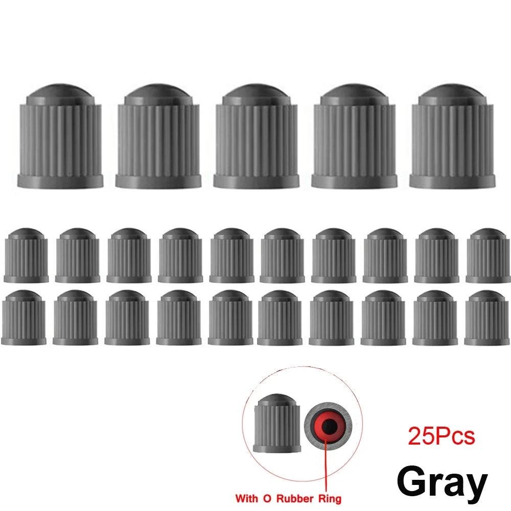 10/25/50/100Pcs Universal Plastic Tire Valve Caps for Cars, Trucks, Motorcycles, and Bicycles
