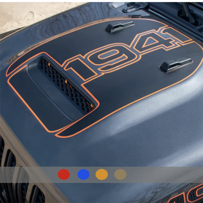 Jeep Wrangler & Gladiator Hood Decal – 1941 Reflective Matte Vinyl | Mojave, 392, Rubicon JL JT (2018–2024)
