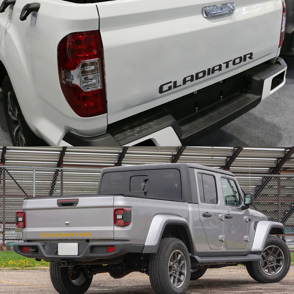 Jeep Gladiator Tailgate Vinyl Letter Decal – Rear Tail Graphic Sticker | 39" Wide | 12 Finishes