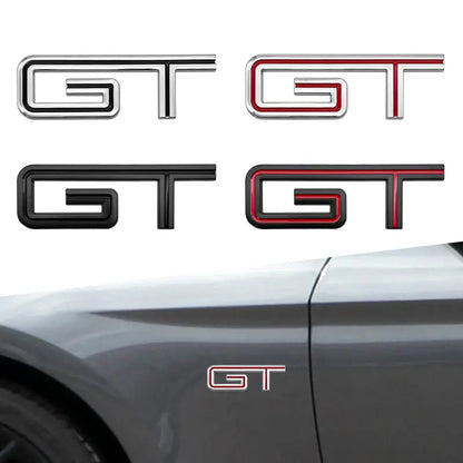 3D Chrome Metal GT Trunk Badge for Ford Mustang | Rear Decal Emblem Sticker