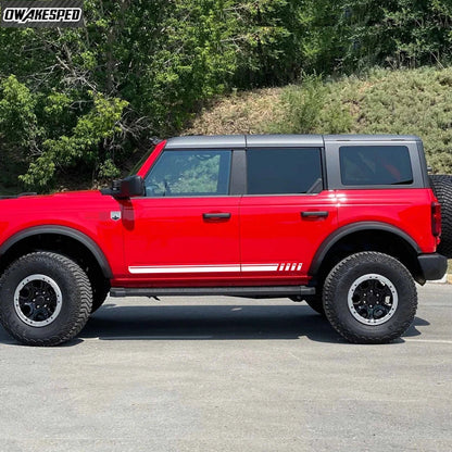First Edition Carbon Fiber Door Side Stripe Decal for Ford Bronco 4-Door (2021–2025) | Vinyl Graphics Kit