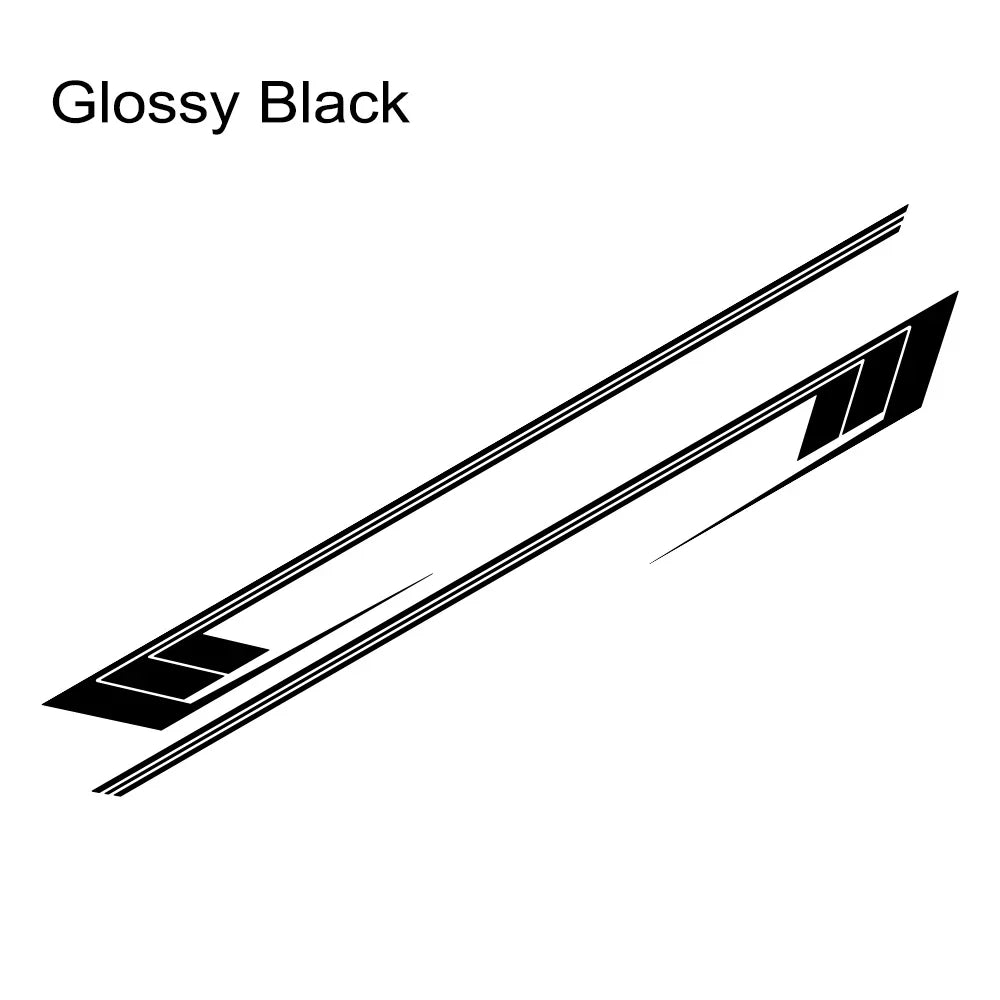 Jeep Cherokee XJ Retro Hockey Stick Racing Side Stripe Decal – Body Door & Side Skirt Vinyl (2 Pcs) | 8 Finishes