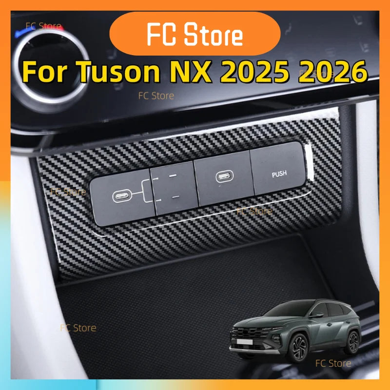 For Hyundai Tucson NX4 2025 2026 Center Console USB Port Frame Trim