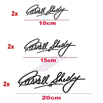 Carroll Shelby Interior & Window Vinyl Decal for Ford Mustang | 2-Piece Sticker