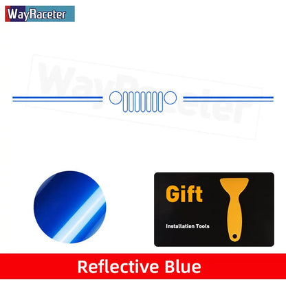 Jeep Wrangler & Gladiator Reflective Grill & Windshield Decal – Vinyl Window Graphic | JK JL, Gladiator, Renegade