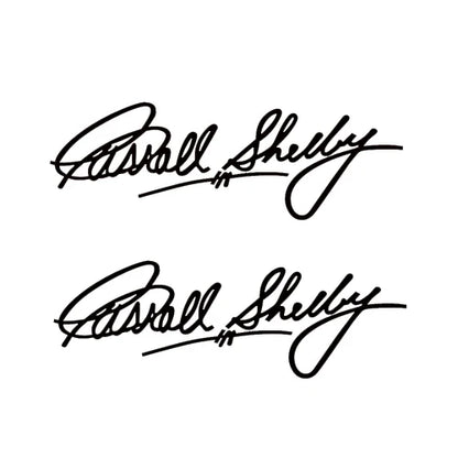 Carroll Shelby Interior & Window Vinyl Decal for Ford Mustang | 2-Piece Sticker