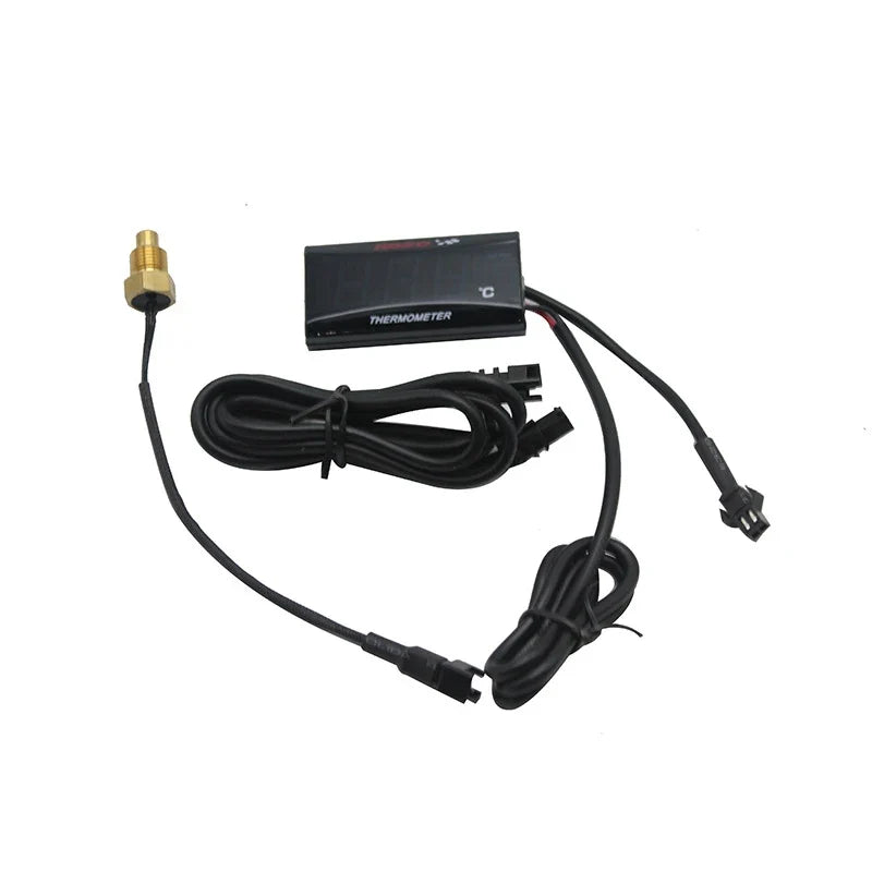 DC 12V Motorcycle Temperature Meter Motorcycle Water Temperature Digital Hygrometer Thermometer Sensor Meter Sensor Adapter